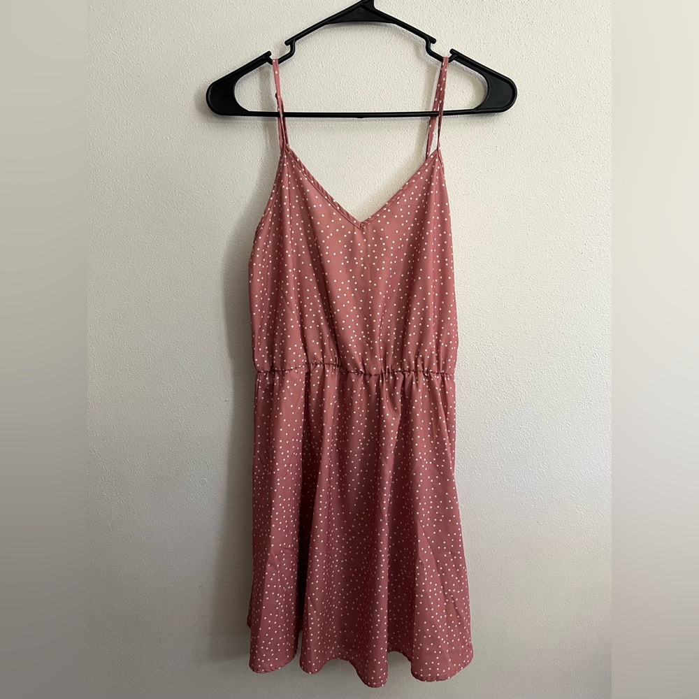 SHEIN Pink Polka Dot Mini Dress